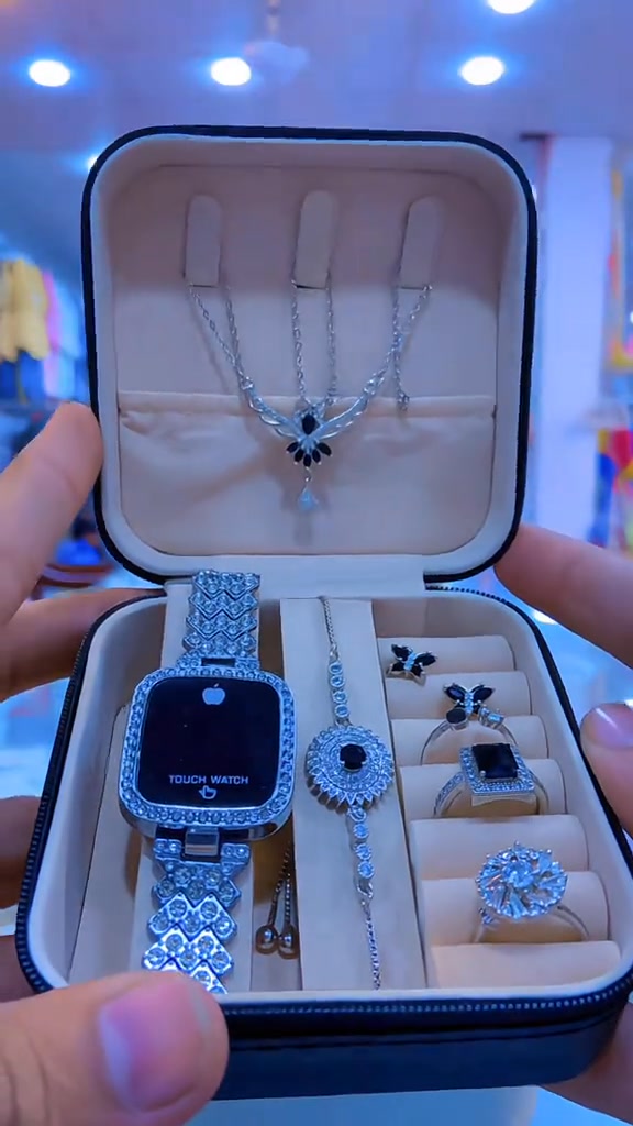 Luxury Girls Jewelry Box with Watch – Elegant Gift Set for Women & Girls