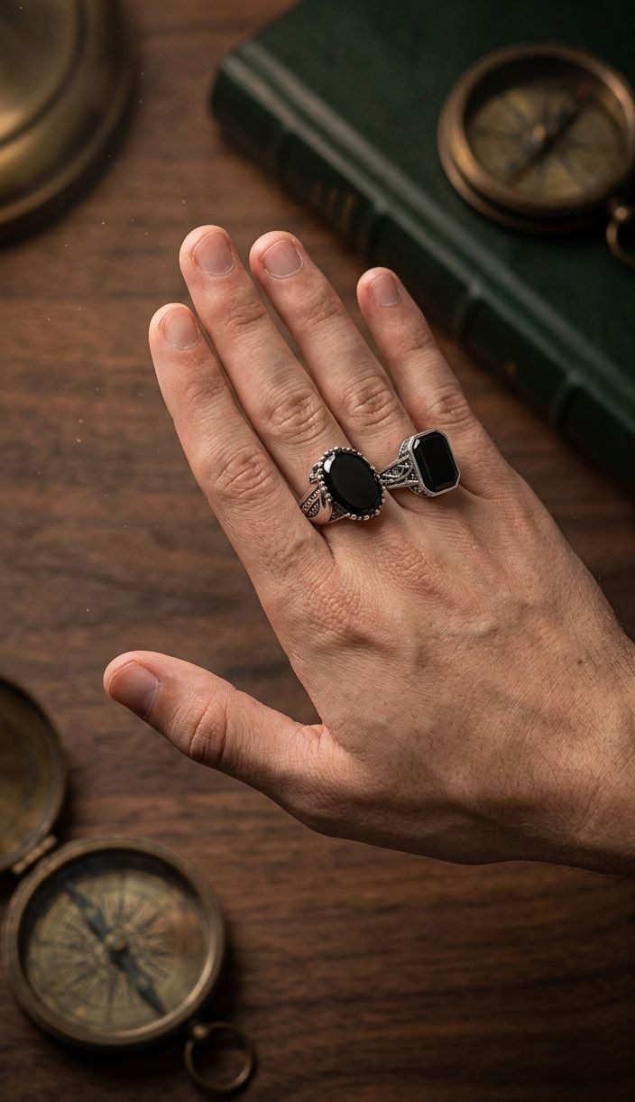 Royal Silver 2-Piece Trendy Ring Set – Premium Fashion Rings